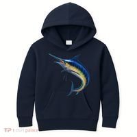 Leaping Blue Marlin Kids Hoodie thumb 0