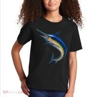 Leaping Blue Marlin Kids T-Shirt thumb 2