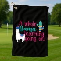 Learning Llama Golf Towel thumb 1