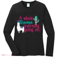 Learning Llama Women's Long Sleeve Shirt thumb 0