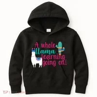 Learning Llama Kids Hoodie thumb 0