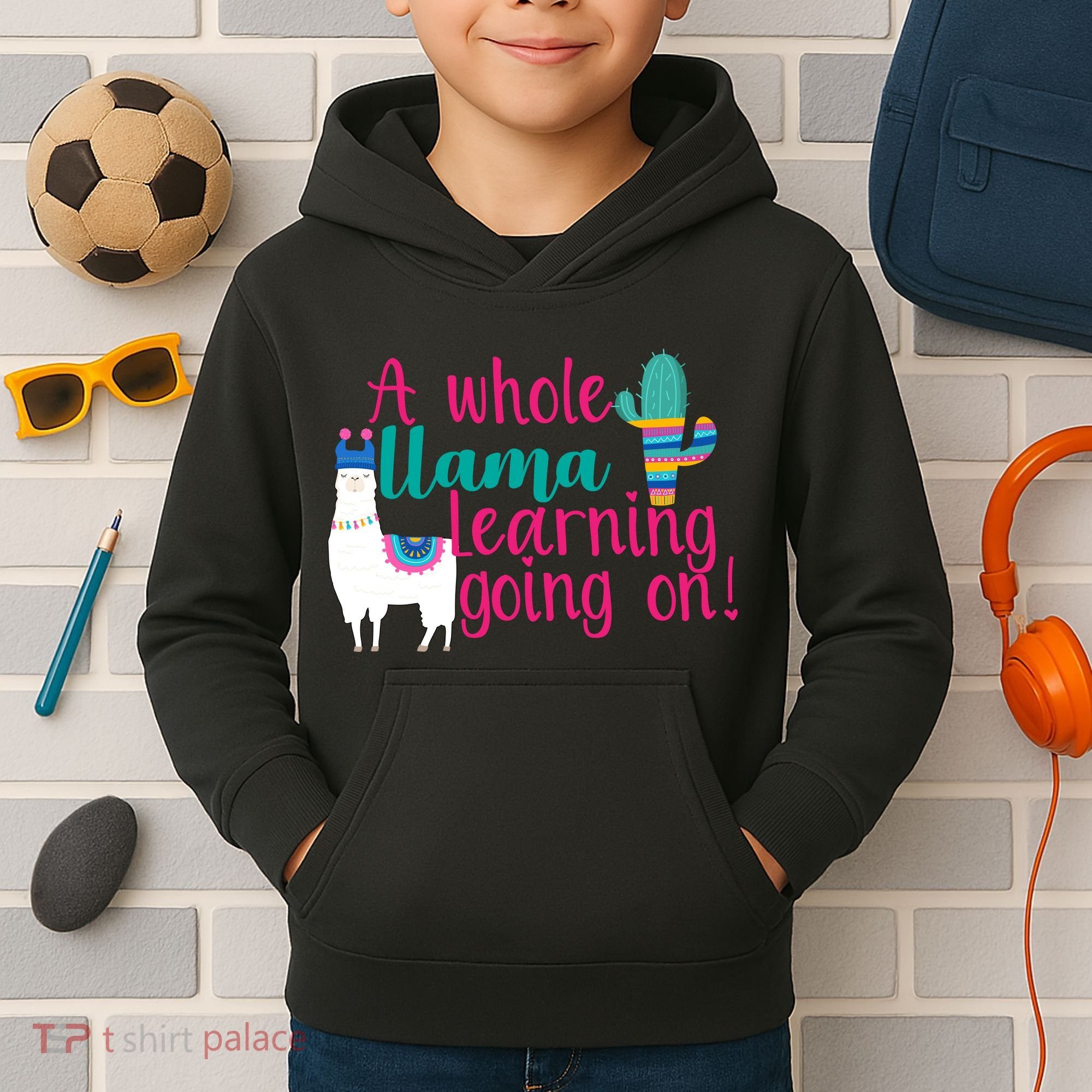 Learning Llama Kids Hoodie