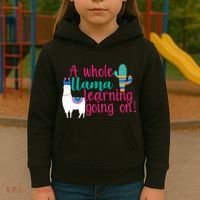 Learning Llama Kids Hoodie thumb 3