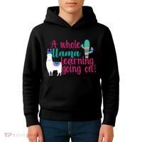 Learning Llama Kids Hoodie thumb 4