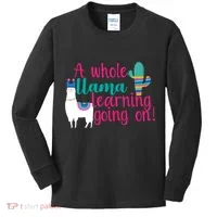 Learning Llama Kids Long Sleeve Shirt thumb 0