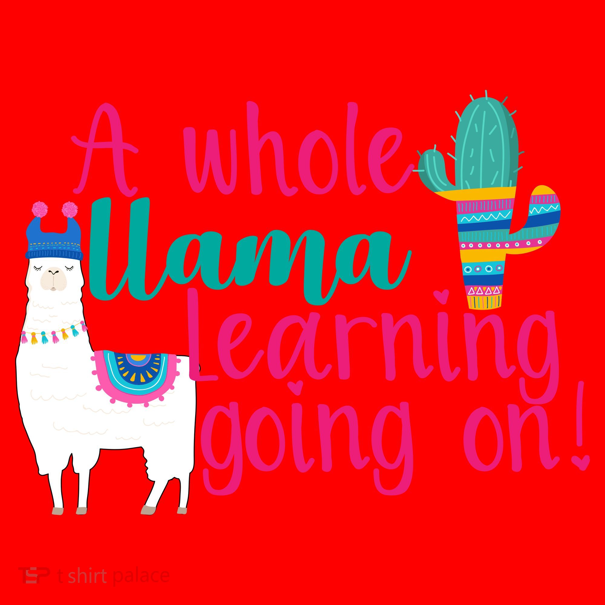 Learning Llama Santa Hat