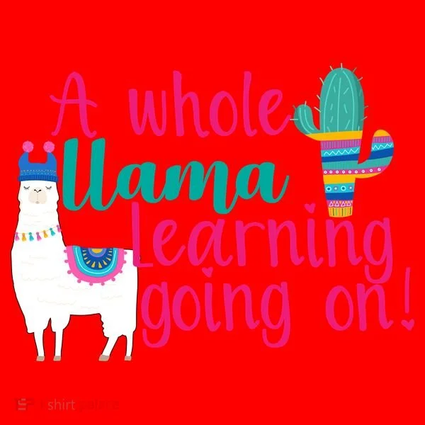 Learning Llama Santa Hat