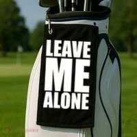 Leave Me Alone Golf Towel thumb 2