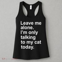 Leave Me Alone Talking To Cat Women's Tank Top thumb 3