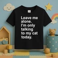 Leave Me Alone Talking To Cat Toddler T-Shirt thumb 3
