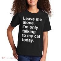 Leave Me Alone Talking To Cat Kids T-Shirt thumb 2