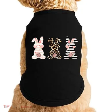 Leopard Easter Bunny Rabbit Trio Cute Easter Doggie Tank