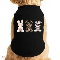 Leopard Easter Bunny Rabbit Trio Cute Easter Doggie Tank thumb 0