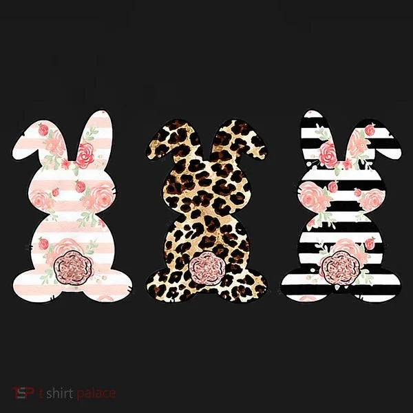 Leopard Easter Bunny Rabbit Trio Cute Easter Doggie Tank