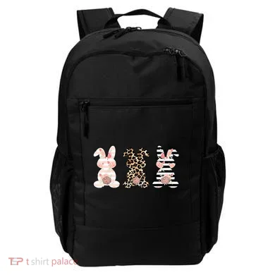 Leopard Easter Bunny Rabbit Trio Cute Easter Backpack