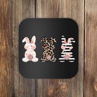 Leopard Easter Bunny Rabbit Trio Cute Easter Coaster thumb 0