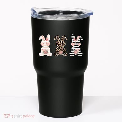 Leopard Easter Bunny Rabbit Trio Cute Easter Tumbler