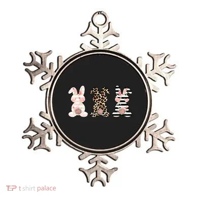 Leopard Easter Bunny Rabbit Trio Cute Easter Ornament
