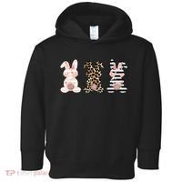 Leopard Easter Bunny Rabbit Trio Cute Easter Toddler Hoodie thumb 0