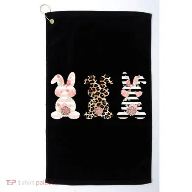 Leopard Easter Bunny Rabbit Trio Cute Easter Golf Towel