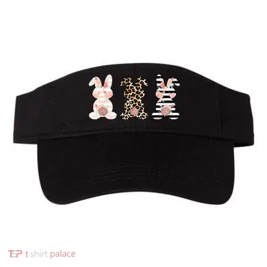 Leopard Easter Bunny Rabbit Trio Cute Easter Visor