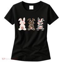 Leopard Easter Bunny Rabbit Trio Cute Easter Women's T-Shirt thumb 0