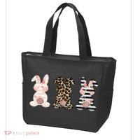 Leopard Easter Bunny Rabbit Trio Cute Easter Tote Bag thumb 3
