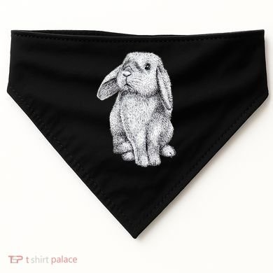 Lop Eared Bunny Rabbit Cute Gift USA-Made Doggie Bandana