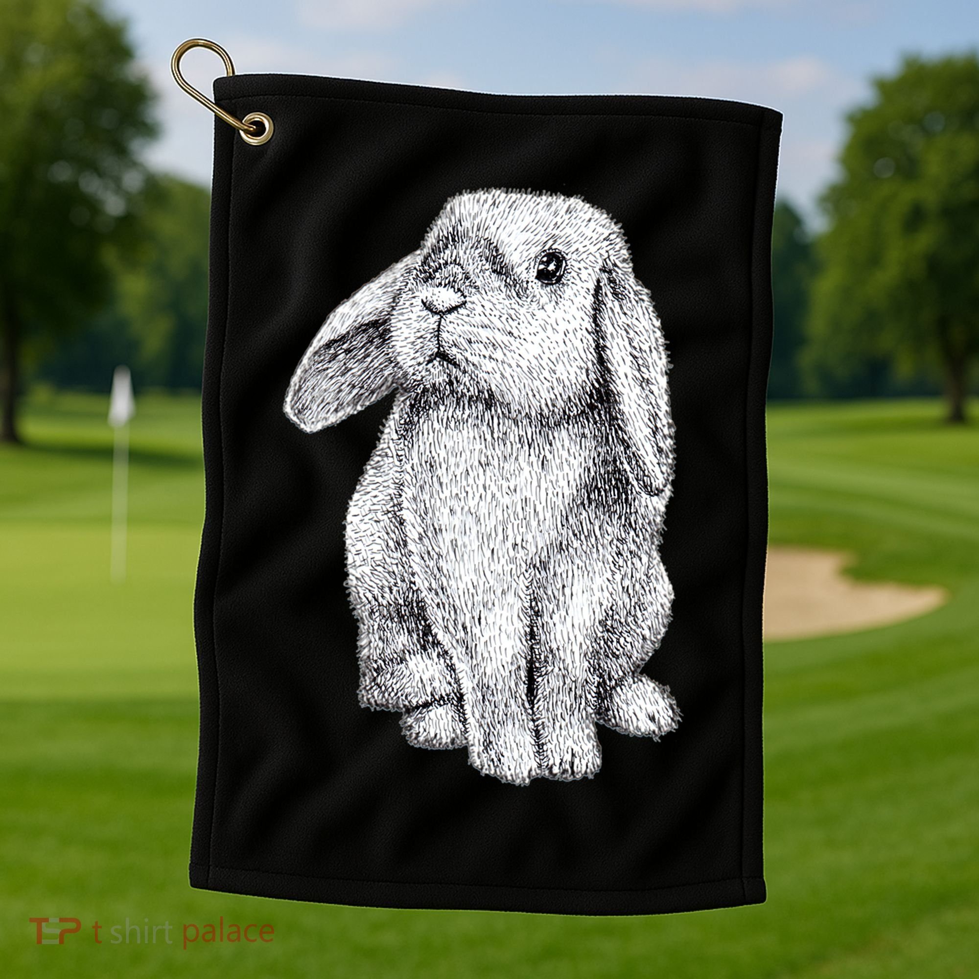Lop Eared Bunny Rabbit Cute Gift Golf Towel