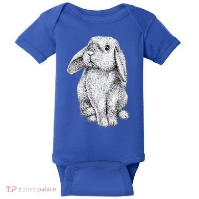 Lop Eared Bunny Rabbit Cute Gift Baby Bodysuit