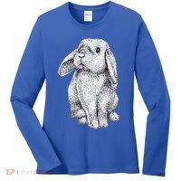 Lop Eared Bunny Rabbit Cute Gift Women's Long Sleeve Shirt thumb 0