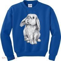 Lop Eared Bunny Rabbit Cute Gift Kids Sweatshirt thumb 0