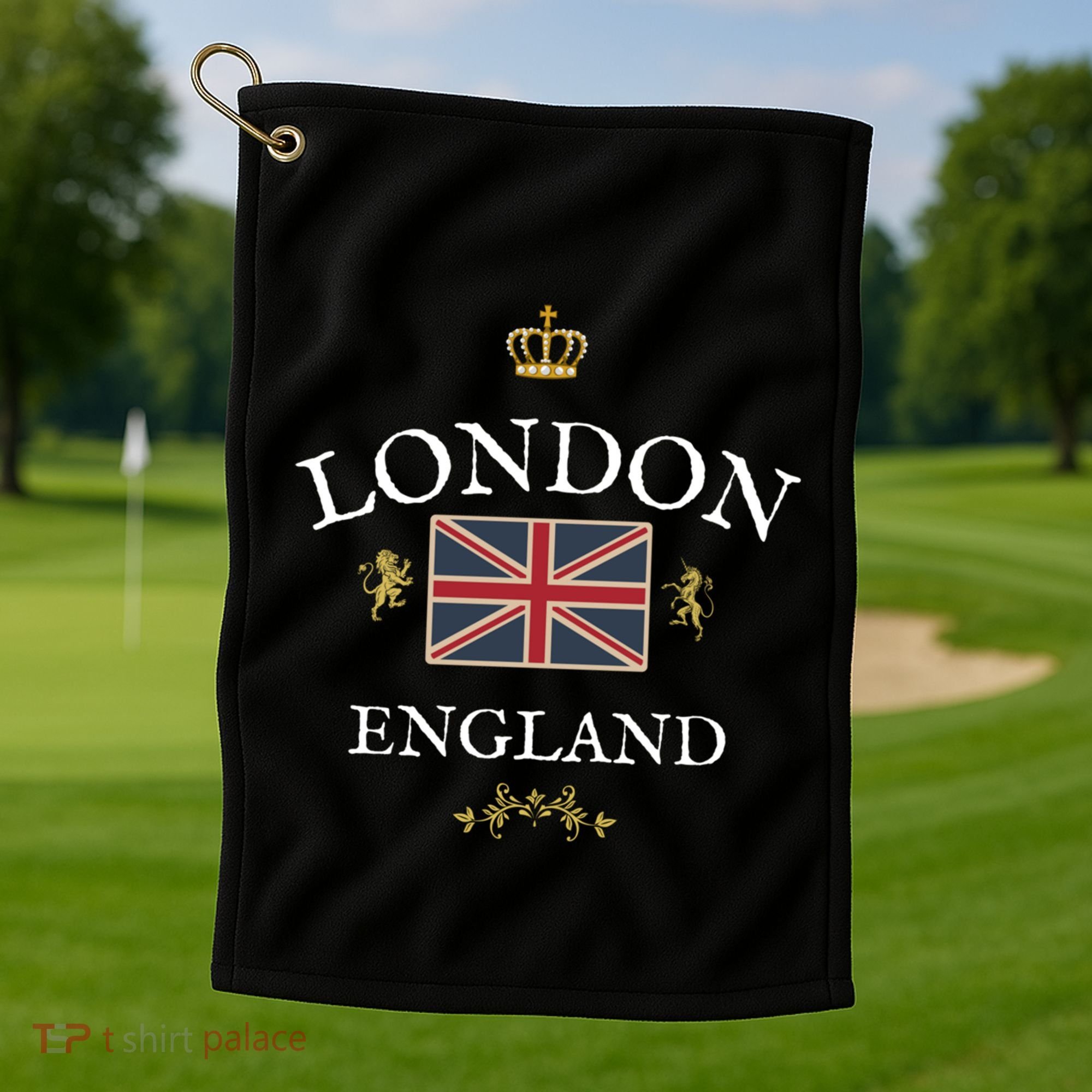 London England British Union Jack Flag Great Britain Uk Gift Golf Towel