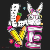 Love Easter Bunny School Women's Sweatshirt thumb 2