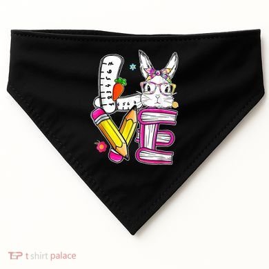Love Easter Bunny School USA-Made Doggie Bandana