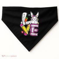 Love Easter Bunny School USA-Made Doggie Bandana thumb 0