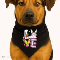 Love Easter Bunny School USA-Made Doggie Bandana thumb 1