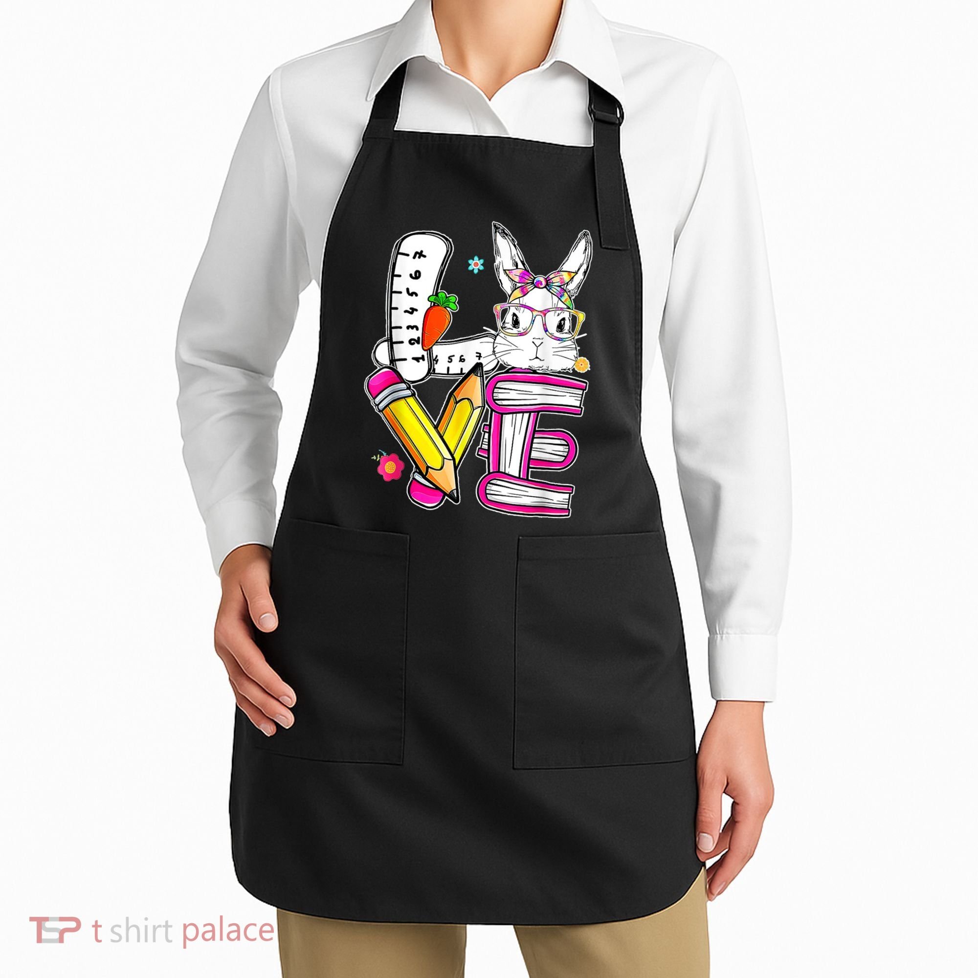 Love Easter Bunny School Apron