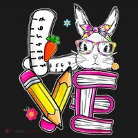 Love Easter Bunny School Backpack thumb 2