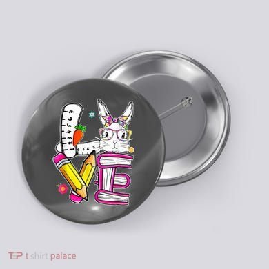 Love Easter Bunny School Button
