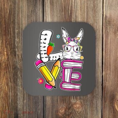 Love Easter Bunny School Coaster