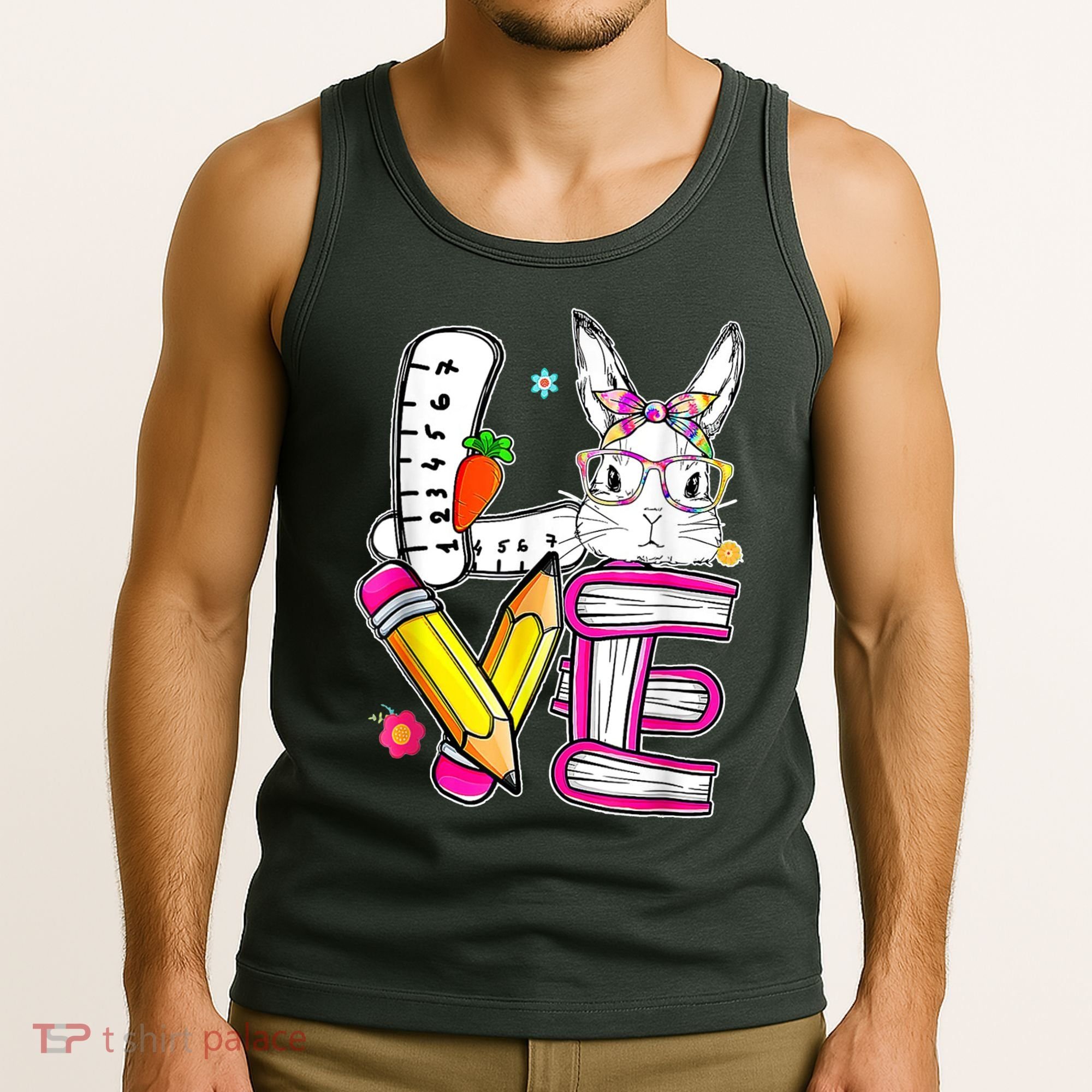 Love Easter Bunny School Tank Top