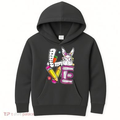 Love Easter Bunny School Kids Hoodie