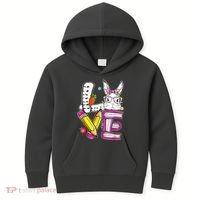 Love Easter Bunny School Kids Hoodie thumb 0