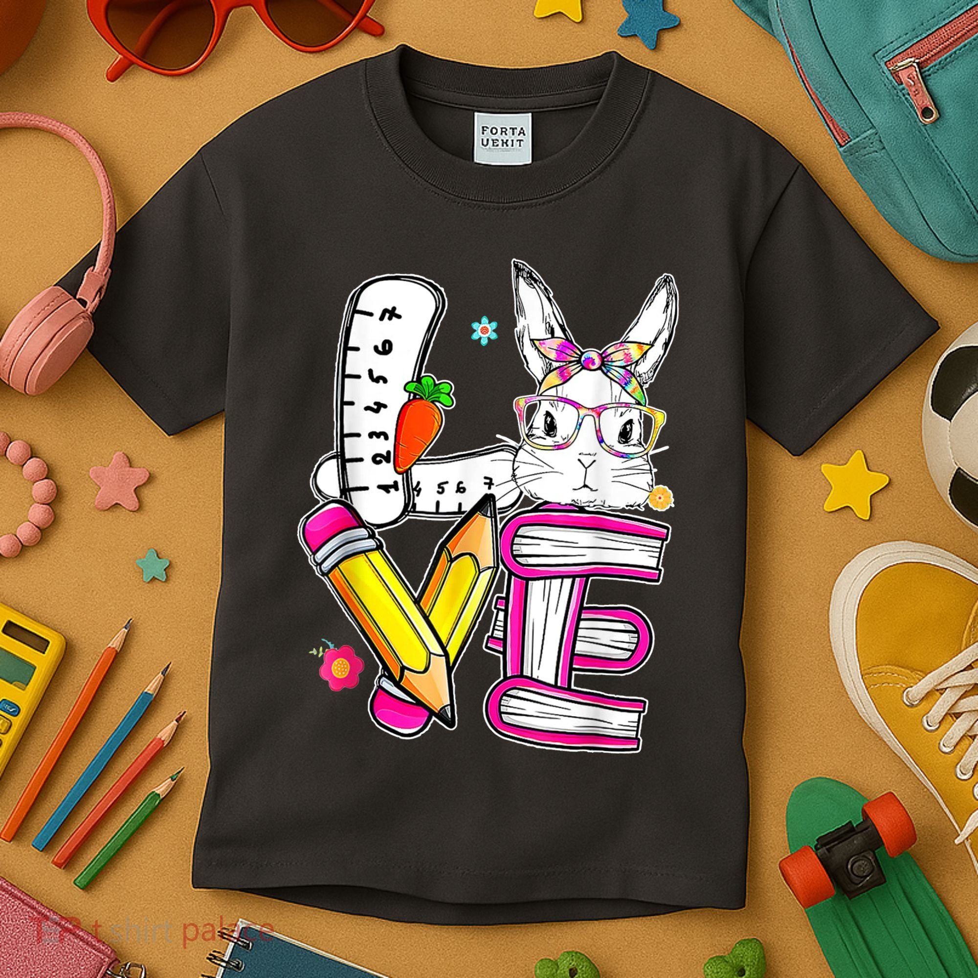 Love Easter Bunny School Kids T-Shirt