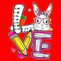 Love Easter Bunny School Santa Hat thumb 1