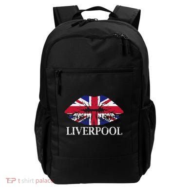 Liverpool England British Flag Lips Backpack