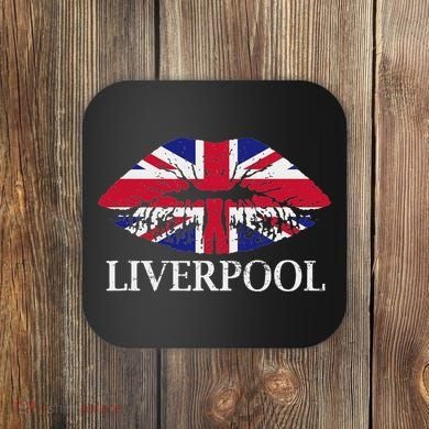 Liverpool England British Flag Lips Coaster