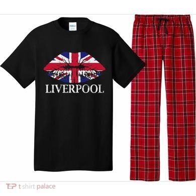 Liverpool England British Flag Lips Pajama Set