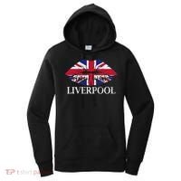 Liverpool England British Flag Lips Women's Hoodie thumb 0